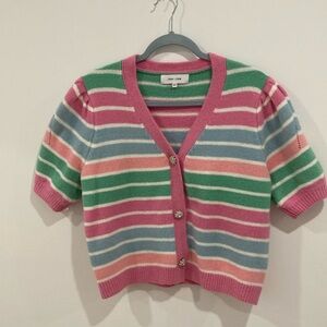 Pretty stripped sweater with sparkling buttons